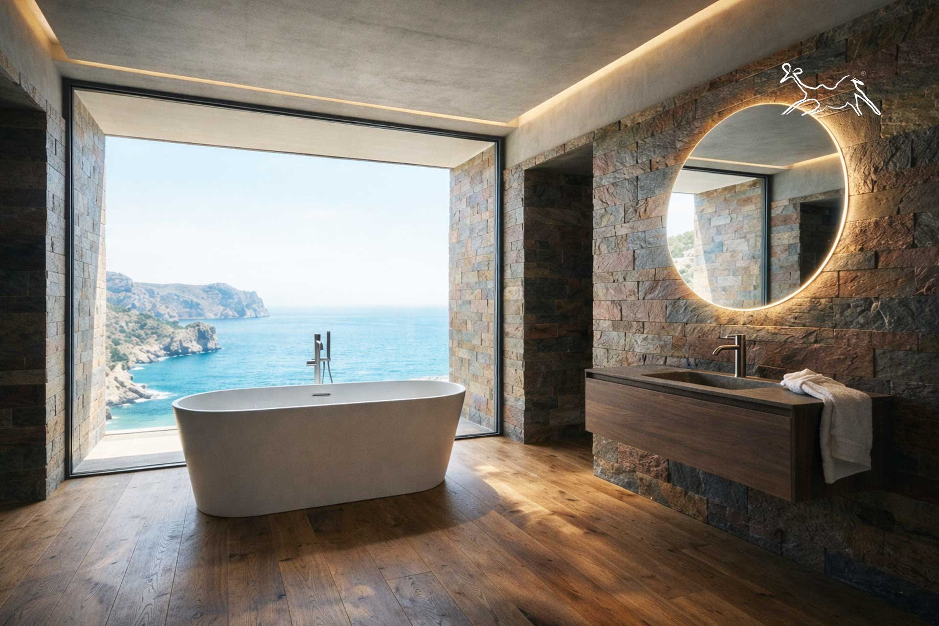 listelli in quarzite Rame bagno Orosei rivestimento parete pietra naturale