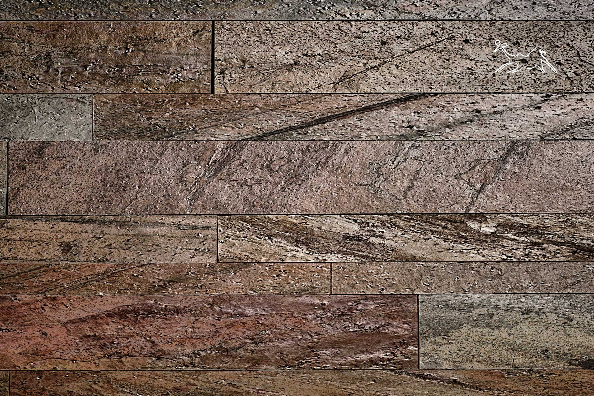 texture rivestimento in quarzite Rame pietra naturale a spacco