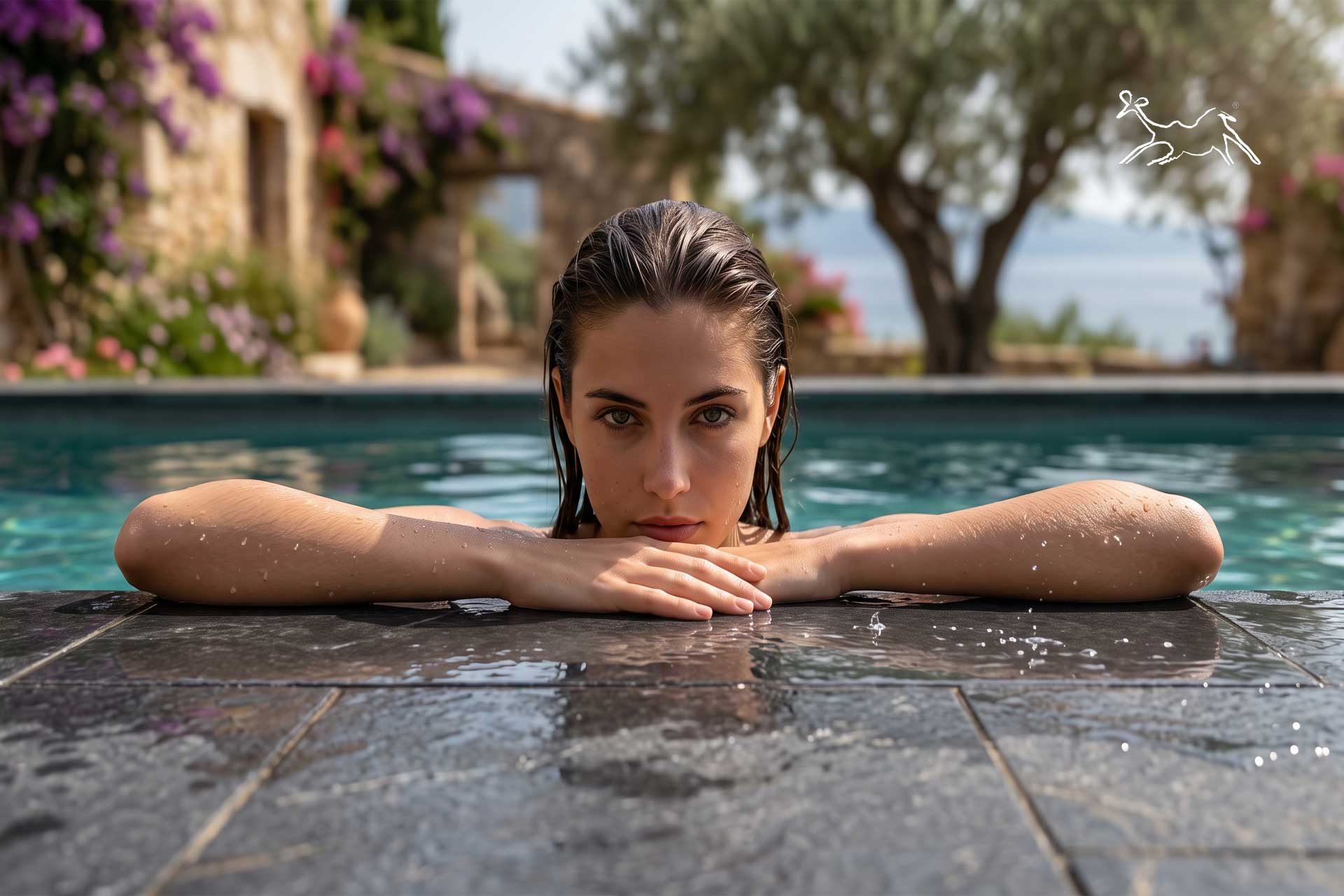 pavimento per piscina antiscivolo Ossidiana Grey di The Stone Age Exclusive a Como