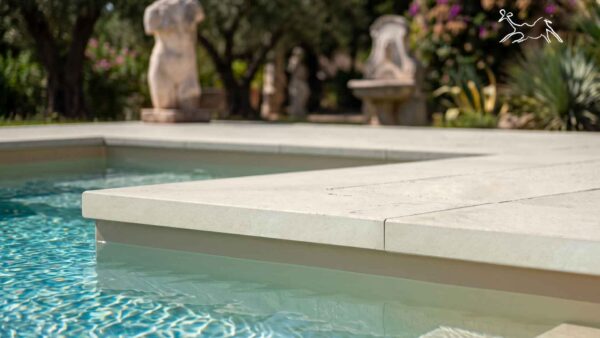 bordo piscina in pietra vera antiscivolo e senza scottarsi