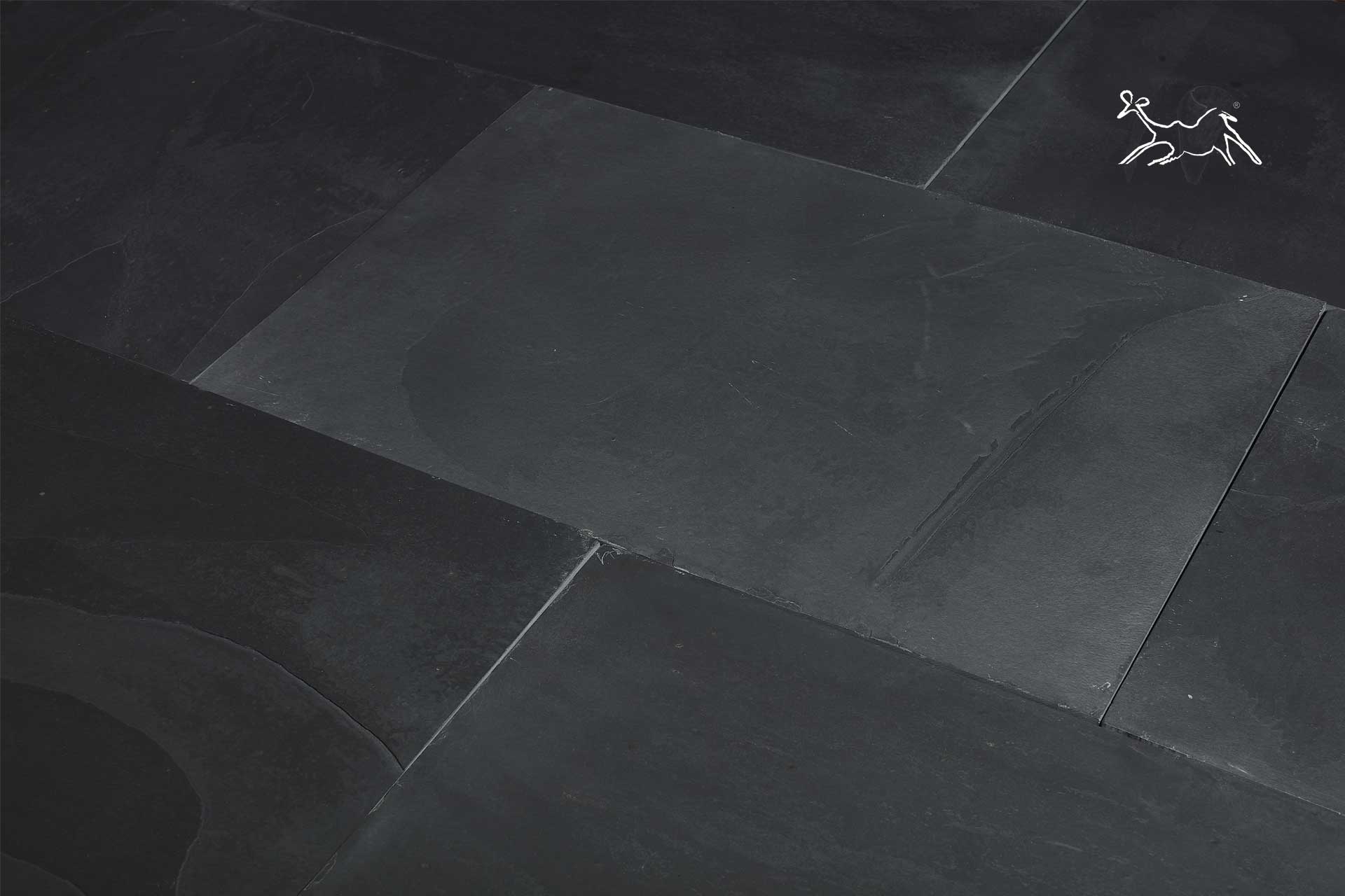 dettaglio superficie ardesia nera spazzolata