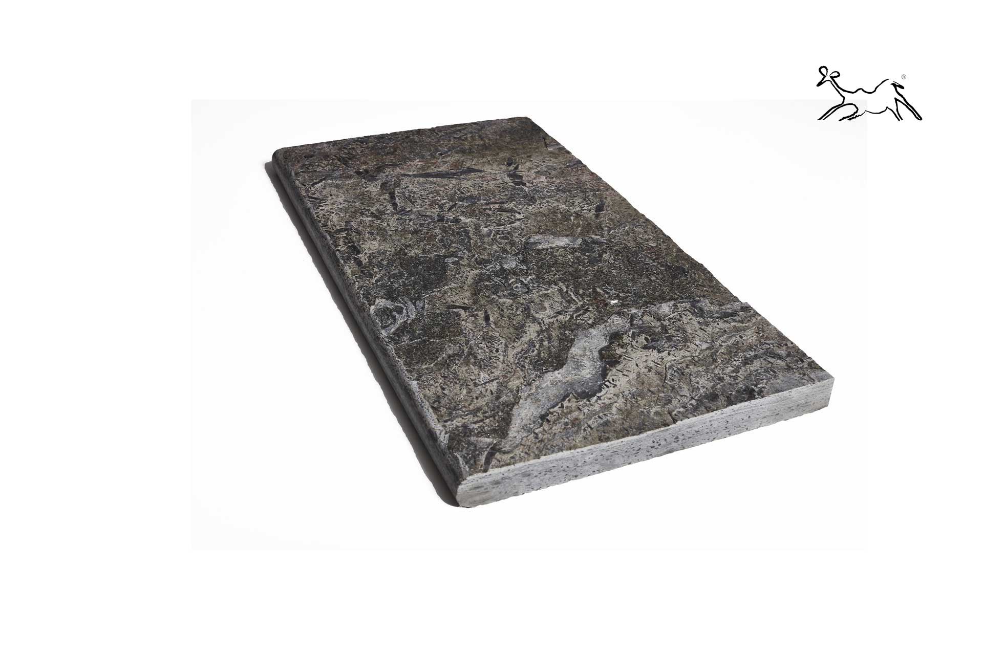 Bordo piscina in quarzite Matrix The Stone Age Exclusive – pietra naturale antiscivolo grigio medio per piscine di design che resiste agli agenti chimici