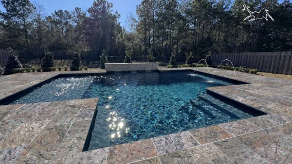 pavimento per piscina in quarzite Matrix di The Stone Age Exclusive in colore grigio realizzata a Treviglio