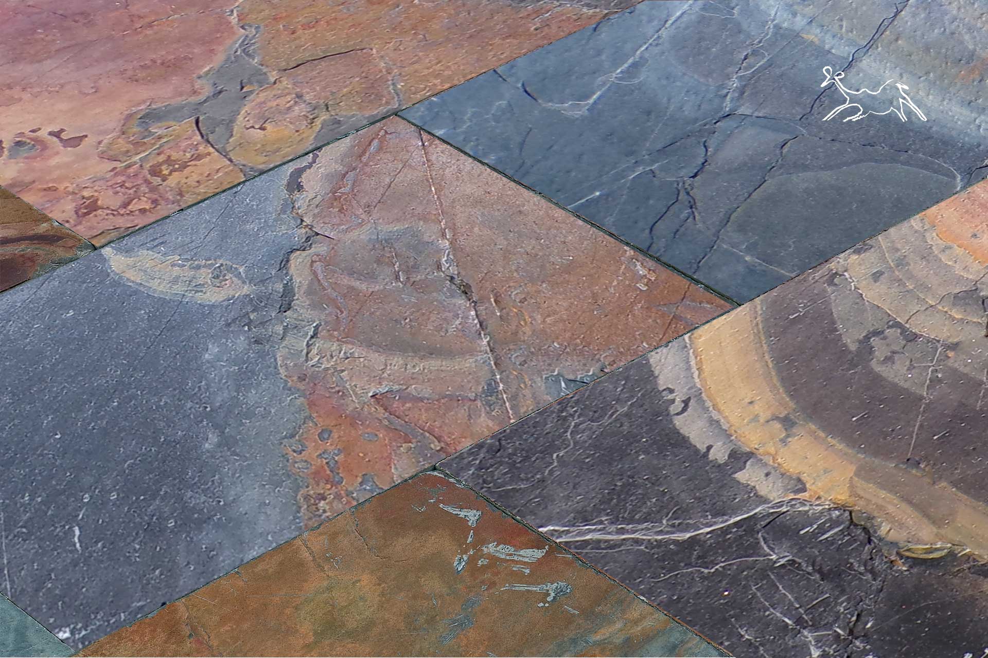 Texture pavimento piscina in ardesia naturale per area solarium