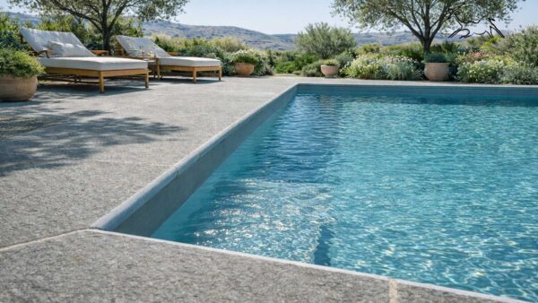 sfumature grigie della pietra naturale Cenere per rivestimenti piscina di lusso